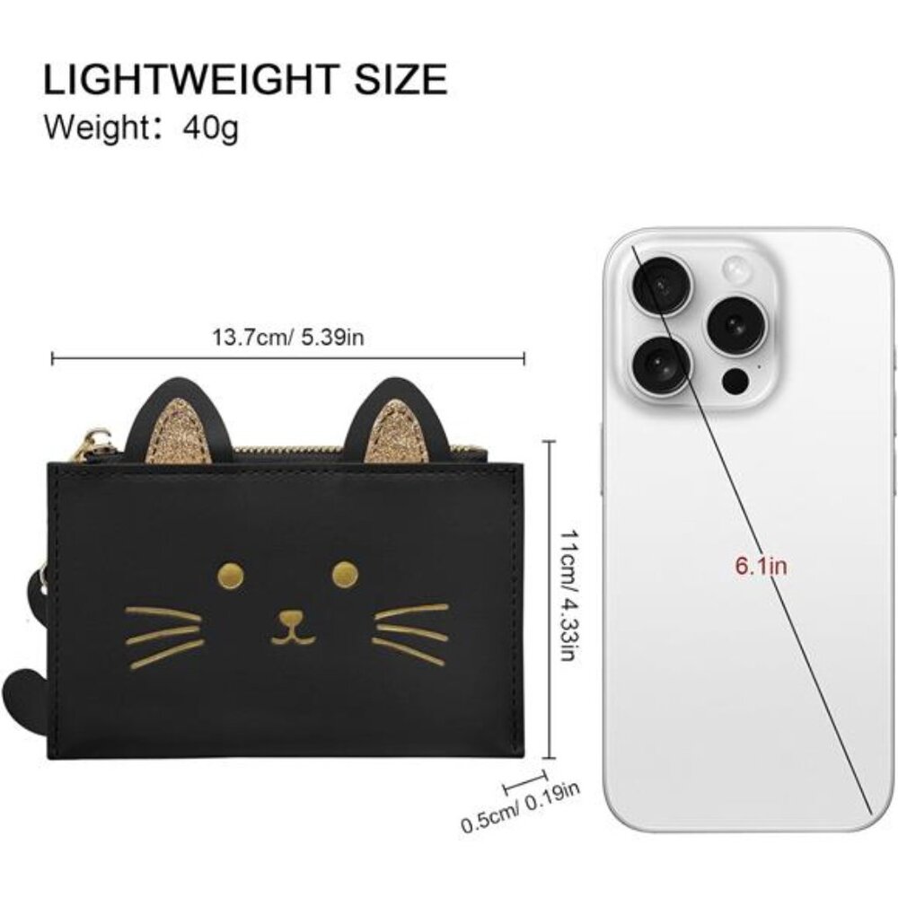 Cat Coin Purse Black - Picture 4 of 8